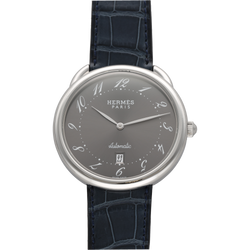 HERMÈS "Arceau" Watch in Steel and Leather