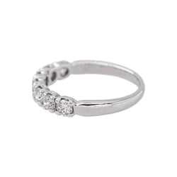 Bague Demi-alliance Or blanc Diamant