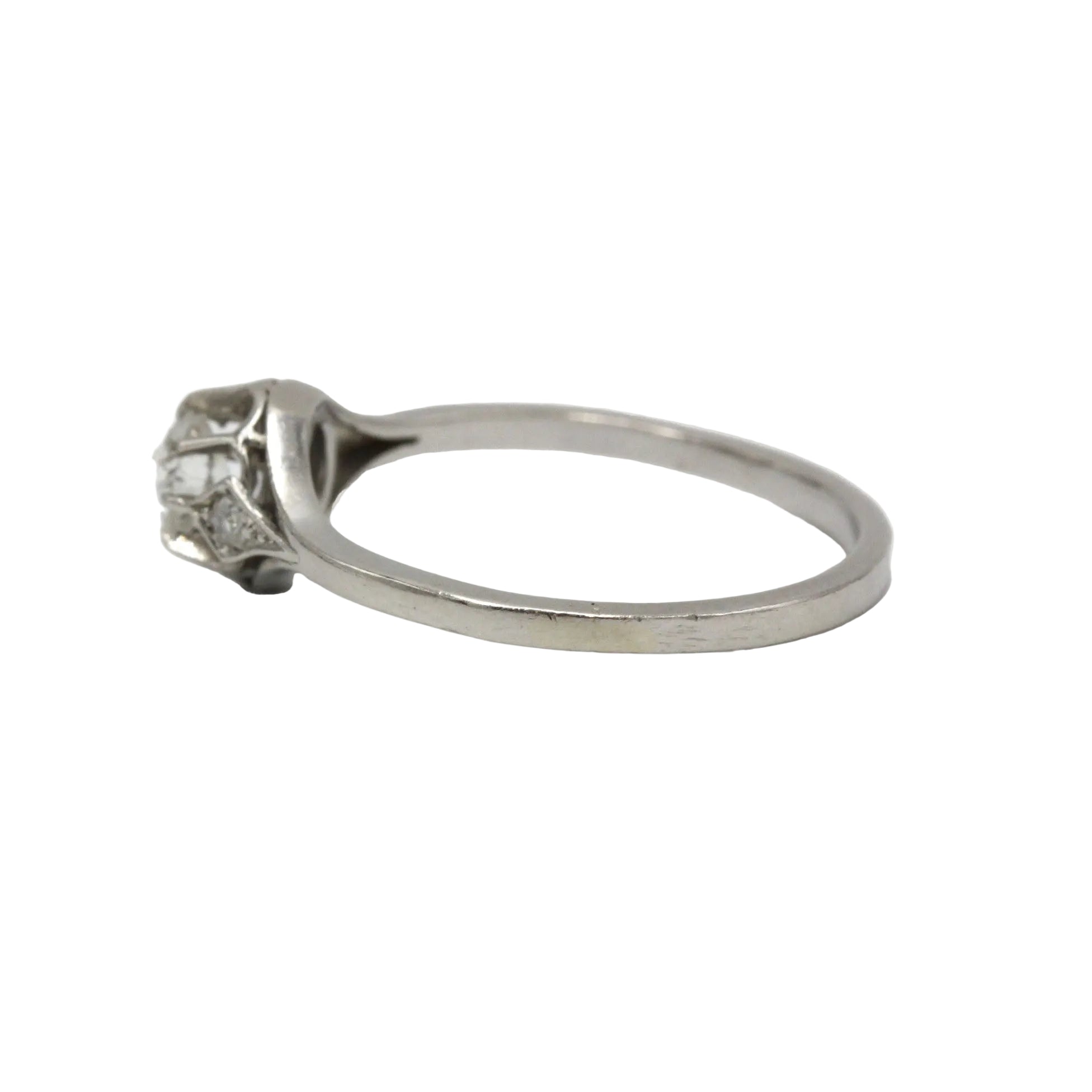 Platinum and Diamond Solitaire Ring
