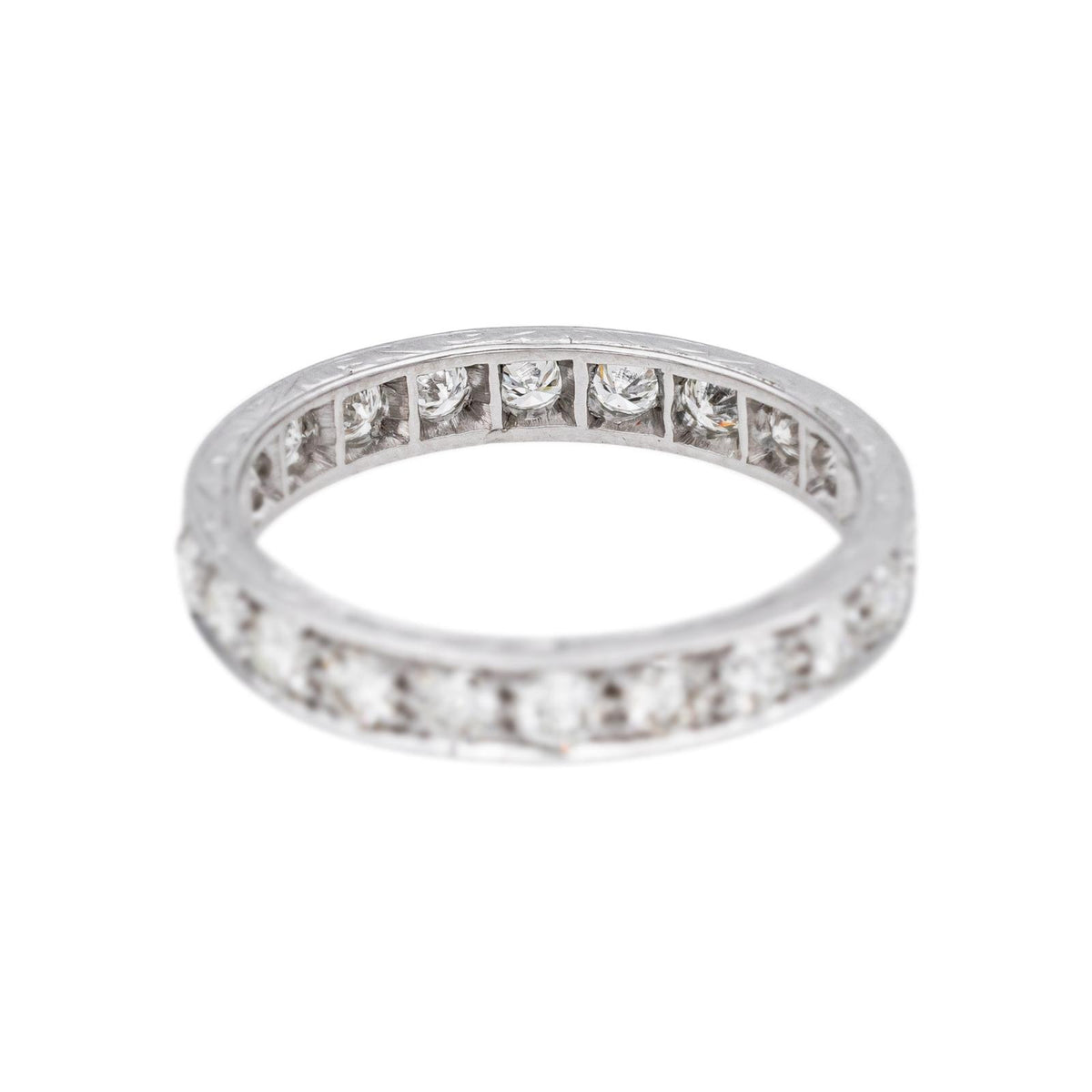 Bague Alliance américaine Or blanc Diamant