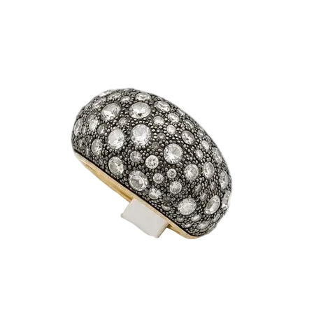 POMELLATO "Tango" Dome Ring in yellow gold and diamonds