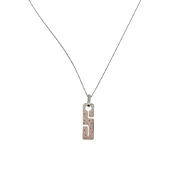 DINH VAN "Seventies" Pendant Necklace in White Gold and Diamonds