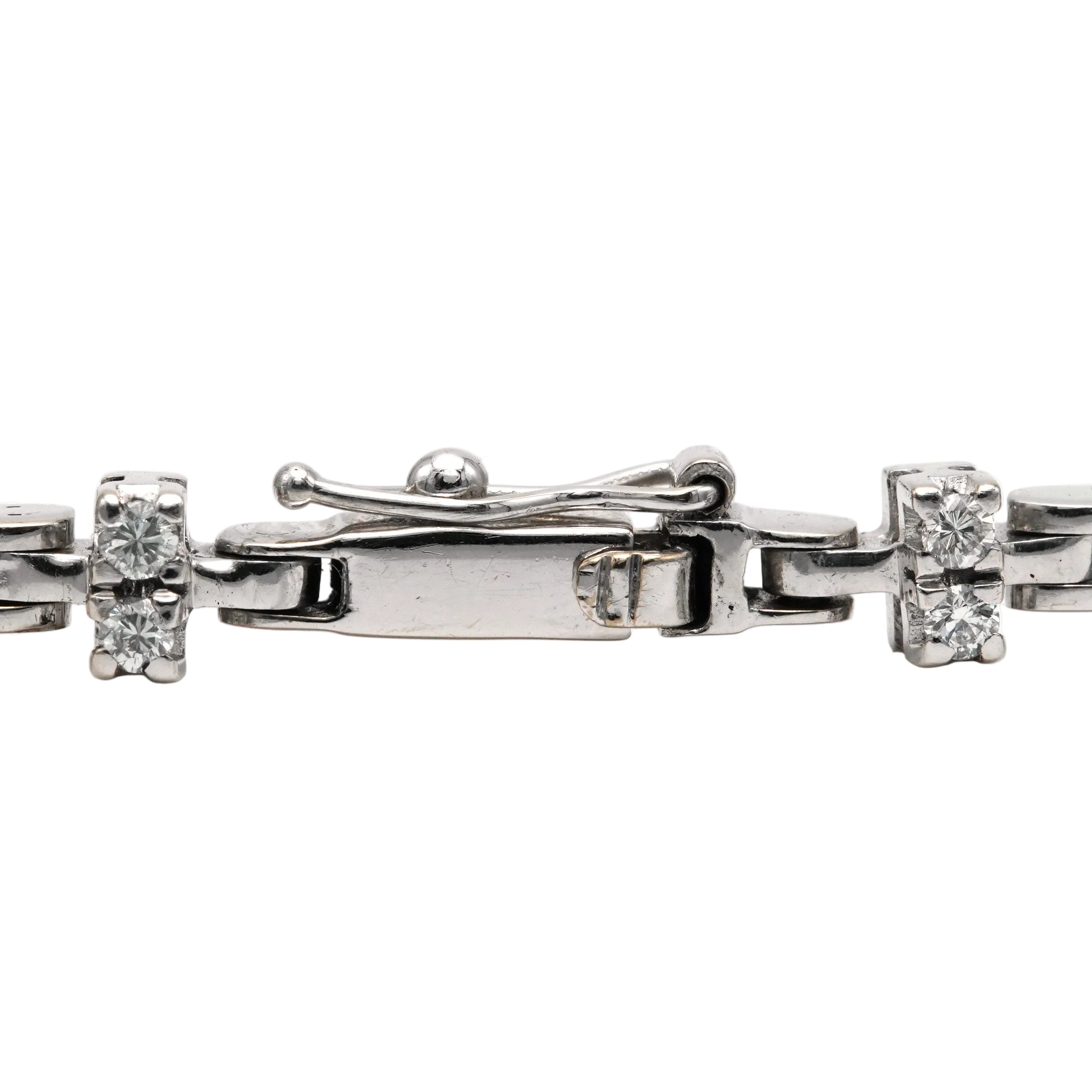 Bracelet en or blanc et diamants