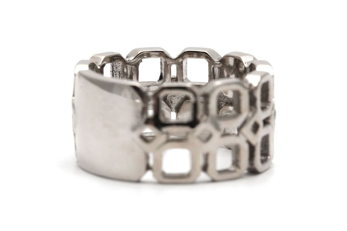 White Gold and Diamond Band Ring