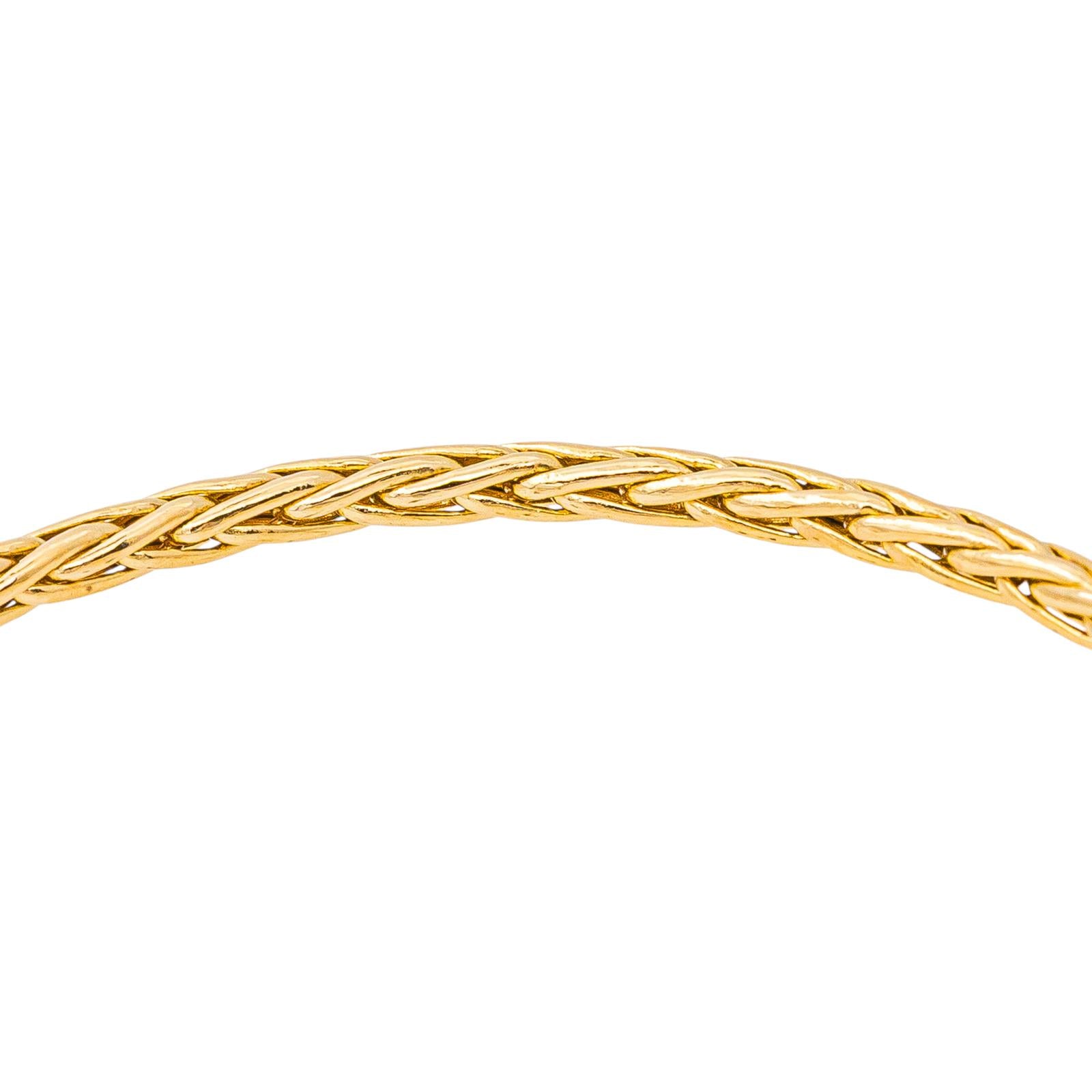 Yellow Gold Palm-Leaf Link Bracelet