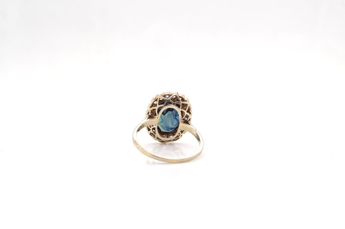 Bague 1930 saphir diamants - Castafiore