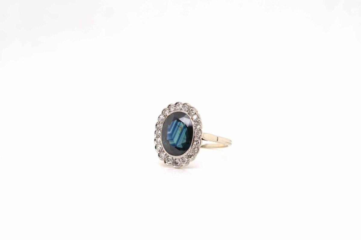 Bague 1930 saphir diamants - Castafiore