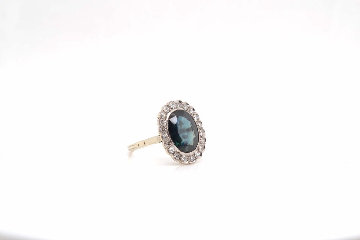 Bague 1930 saphir diamants - Castafiore