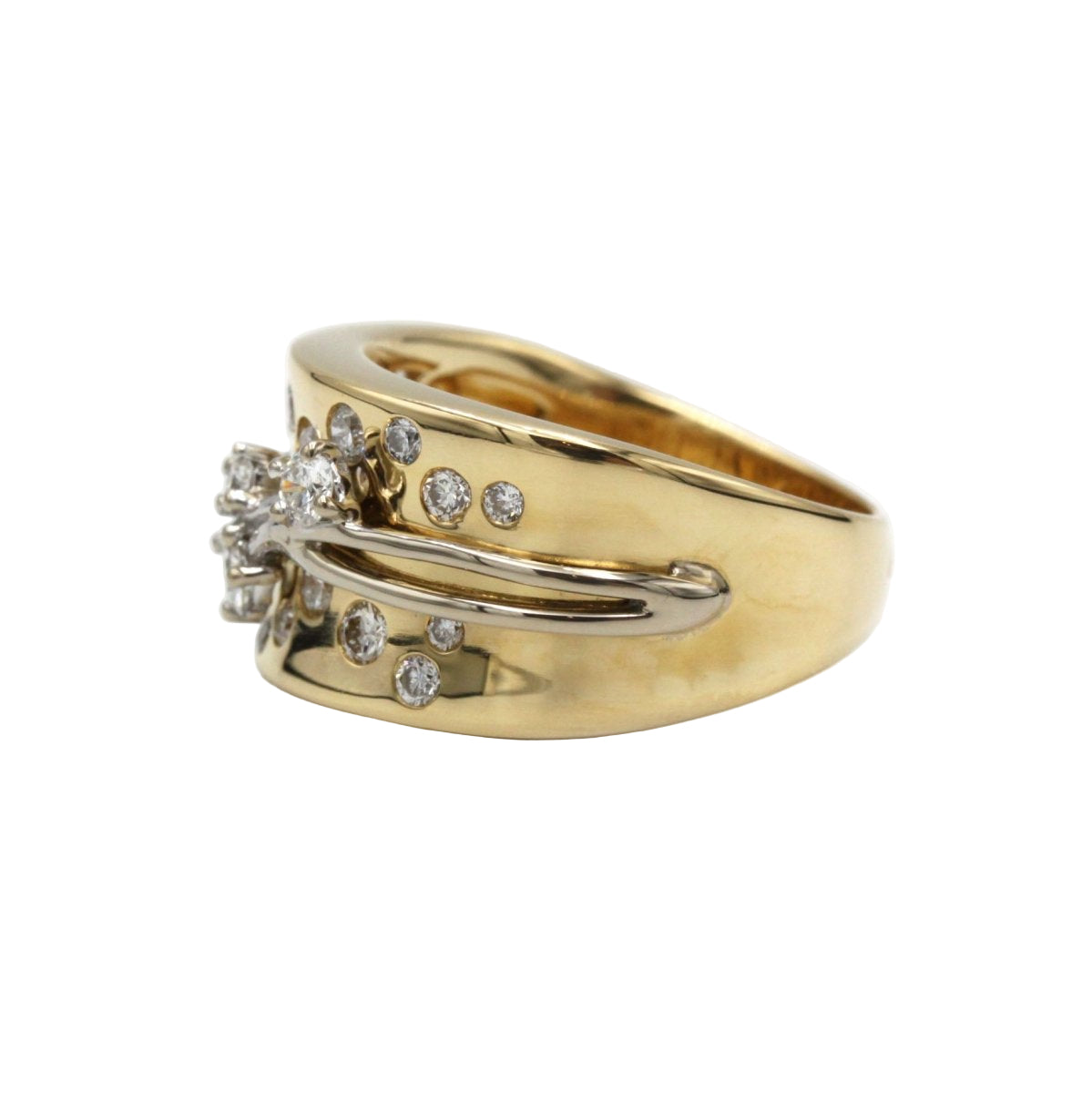 Bague 2 ors en or et diamants - Castafiore