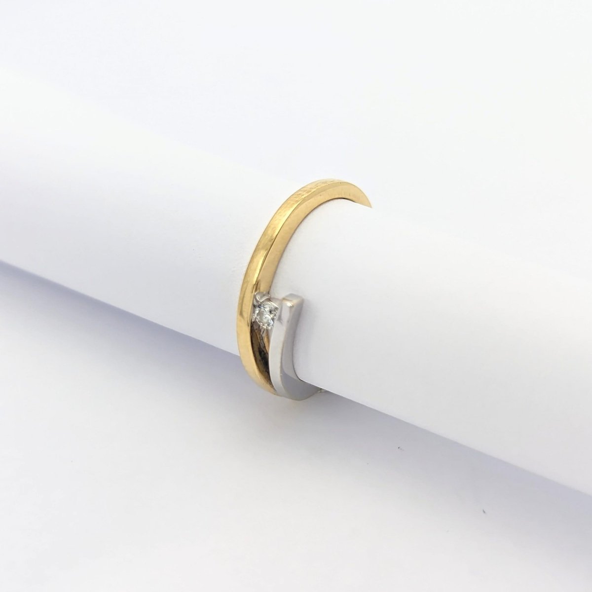 Bague 2 ors et diamant - Castafiore