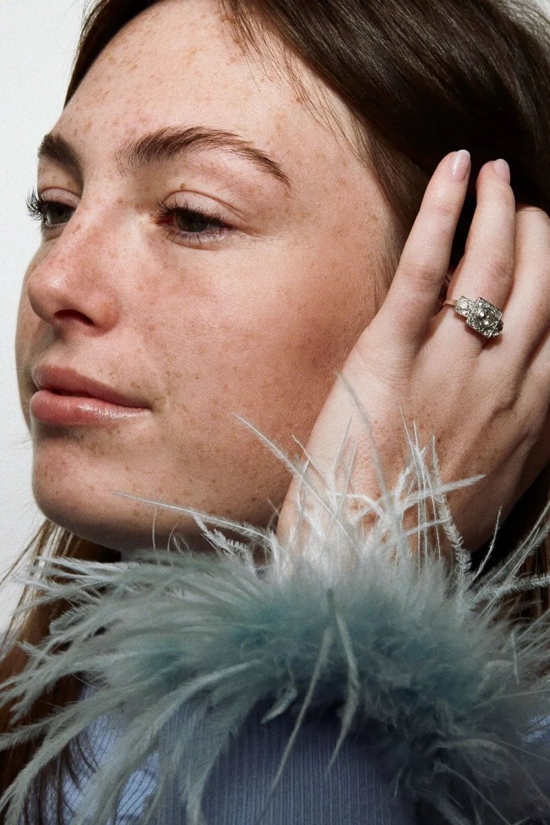 Bague 3 diamants Art Deco - Castafiore