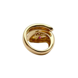 Bague ADAMAS Nizza en or rose rubis et diamants - Castafiore