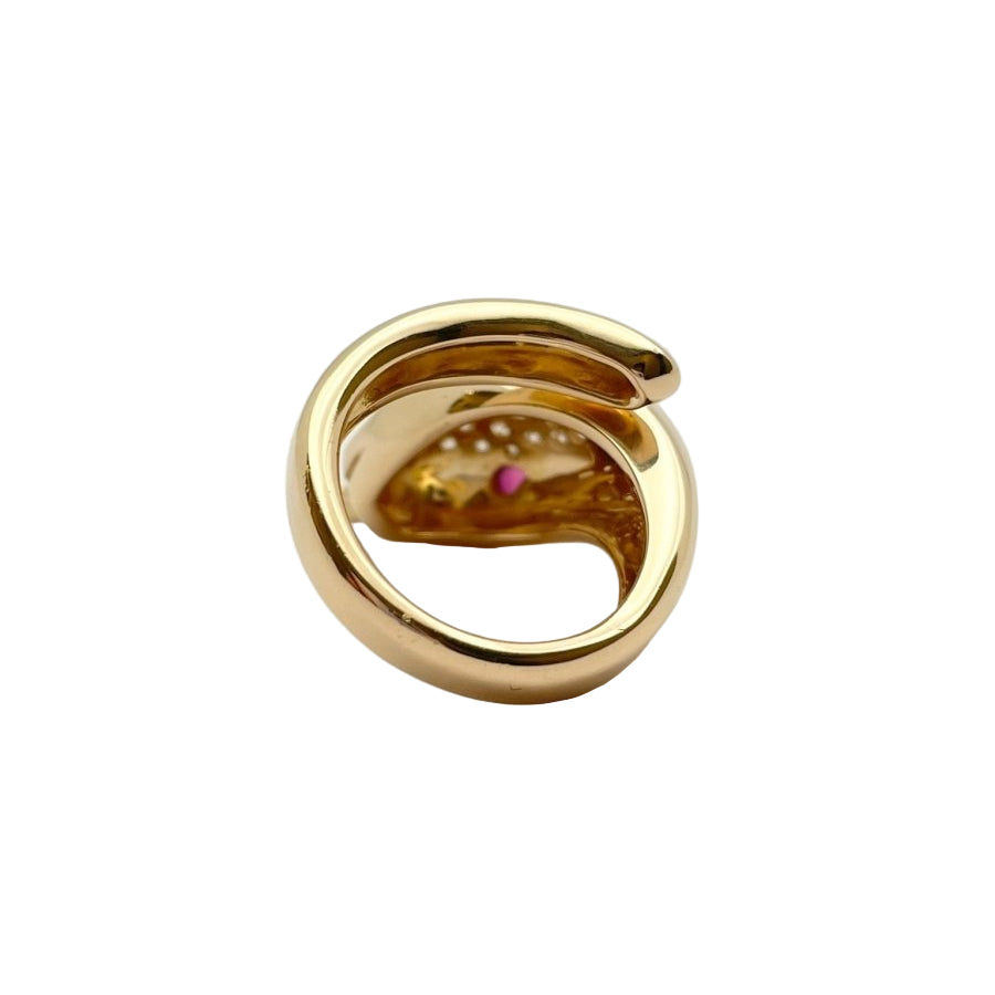 Bague ADAMAS Nizza en or rose rubis et diamants - Castafiore