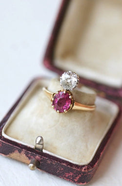 Bague aigrette diamant et tourmaline rose - Castafiore