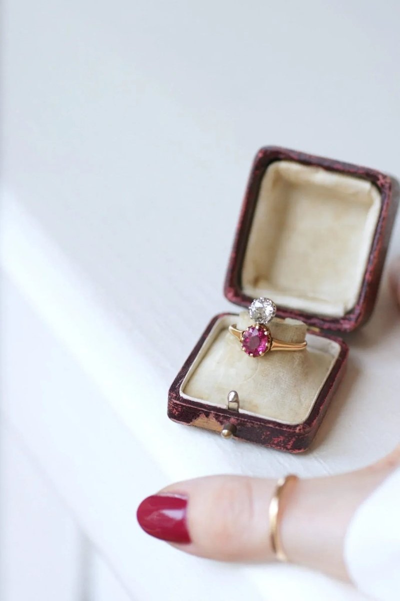 Bague aigrette diamant et tourmaline rose - Castafiore
