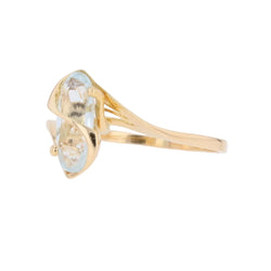 Bague aigue - marine en or jaune - Castafiore