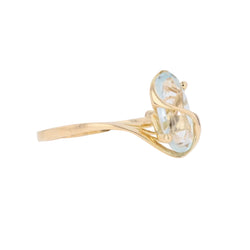 Bague aigue - marine en or jaune - Castafiore