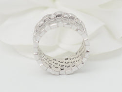 Bague ajourée en or blanc et diamants - Castafiore