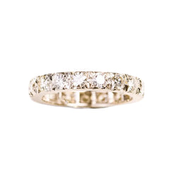 Bague Alliance américaine en or blanc et diamants - Castafiore