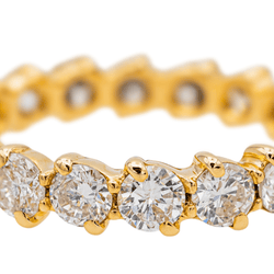 Bague Alliance américaine en or jaune et diamant - Castafiore