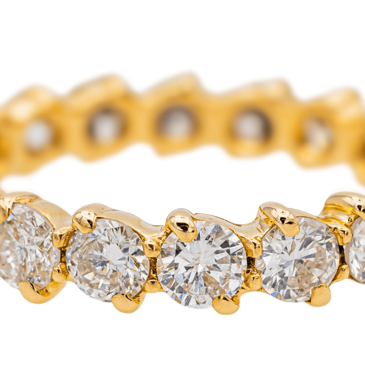 Bague Alliance américaine en or jaune et diamant - Castafiore