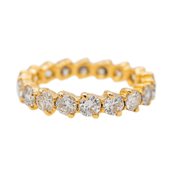 Bague Alliance américaine en or jaune et diamant - Castafiore