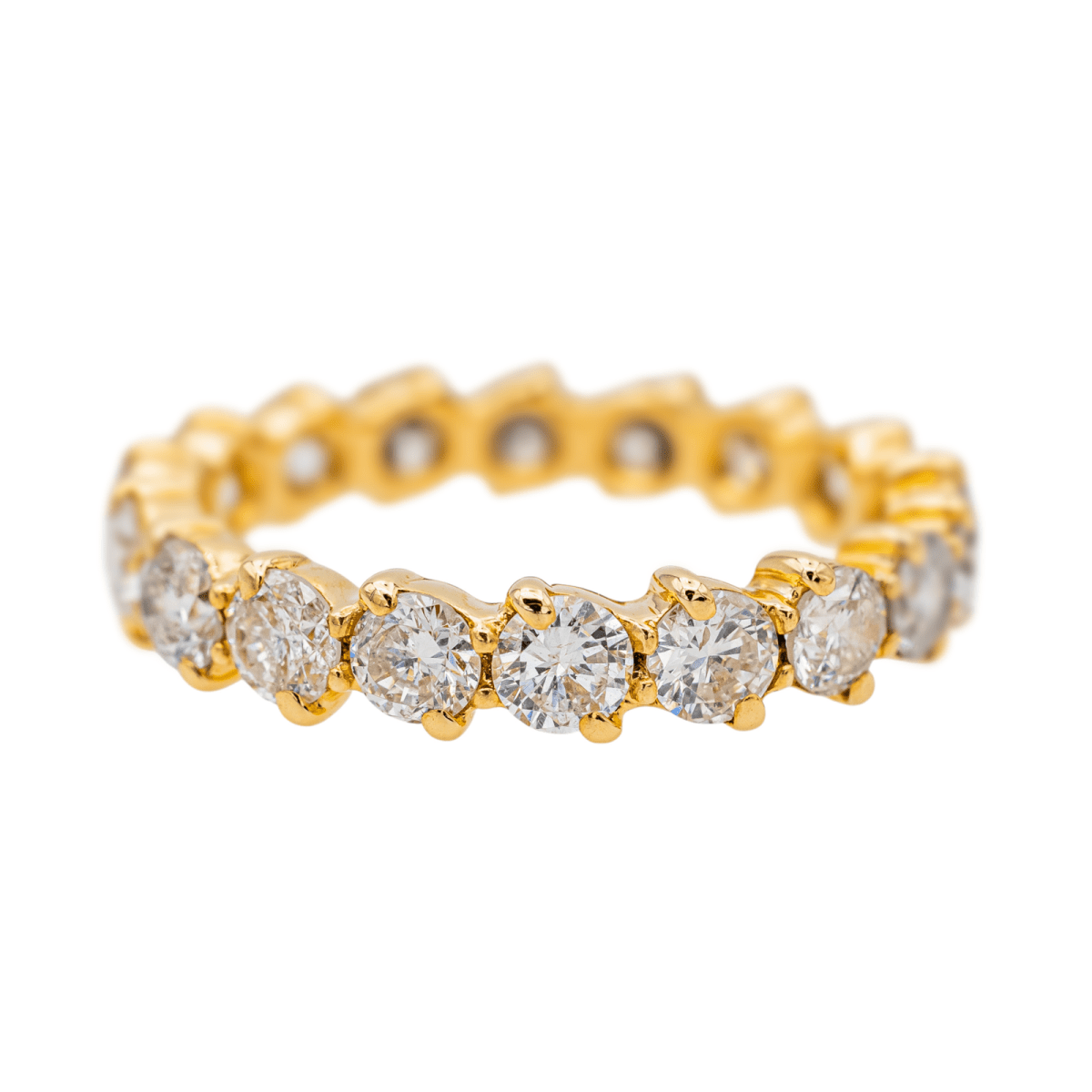 Bague Alliance américaine en or jaune et diamant - Castafiore