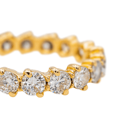 Bague Alliance américaine en or jaune et diamant - Castafiore