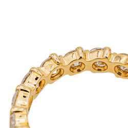 Bague Alliance américaine en or jaune et diamant - Castafiore