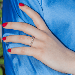 Bague Alliance américaine en or jaune et diamant - Castafiore