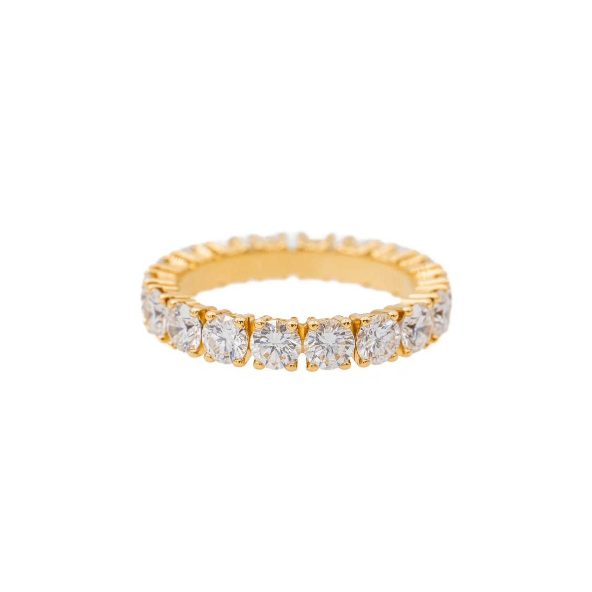 Bague Alliance américaine en or jaune et diamants - Castafiore