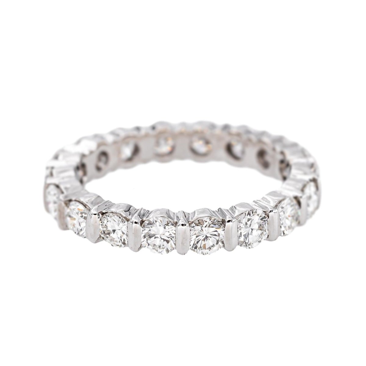 Bague Alliance américaine Or blanc Diamant - Castafiore