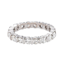 Bague Alliance américaine Or blanc Diamant - Castafiore