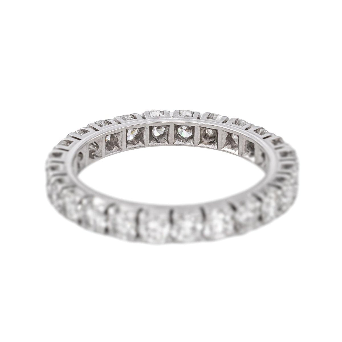 Bague Alliance américaine Or blanc Diamant - Castafiore