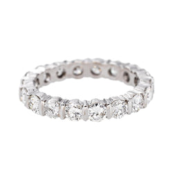Bague Alliance américaine Or blanc Diamant - Castafiore