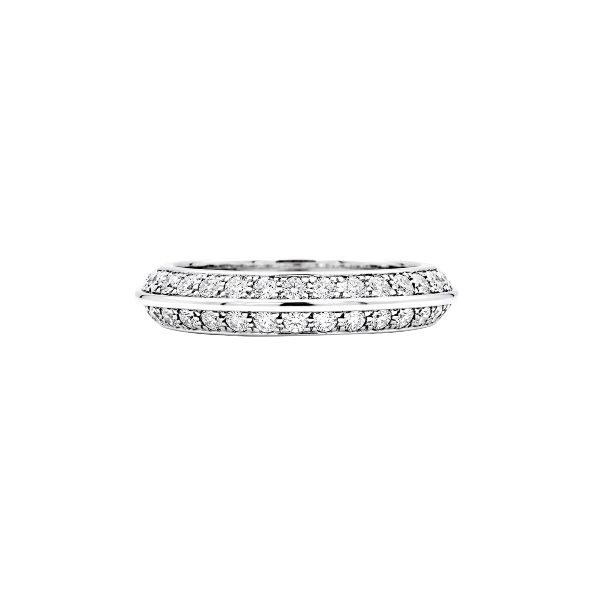 Bague Alliance BOUCHERON "Éternelle" en or blanc et diamants - Castafiore