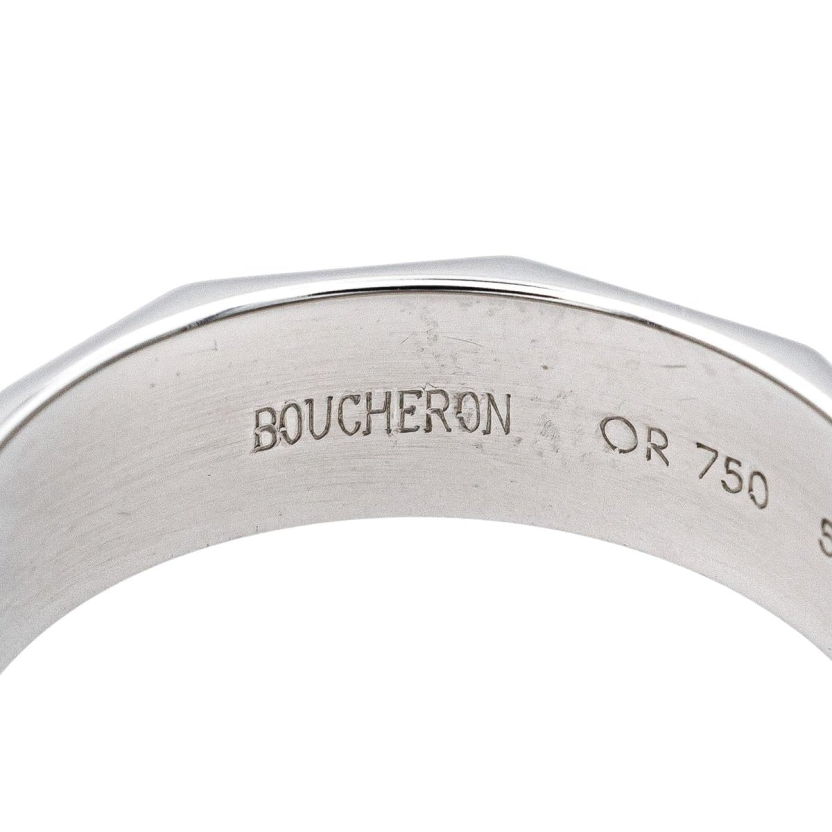 Bague Alliance BOUCHERON "Facettes" en or blanc - Castafiore