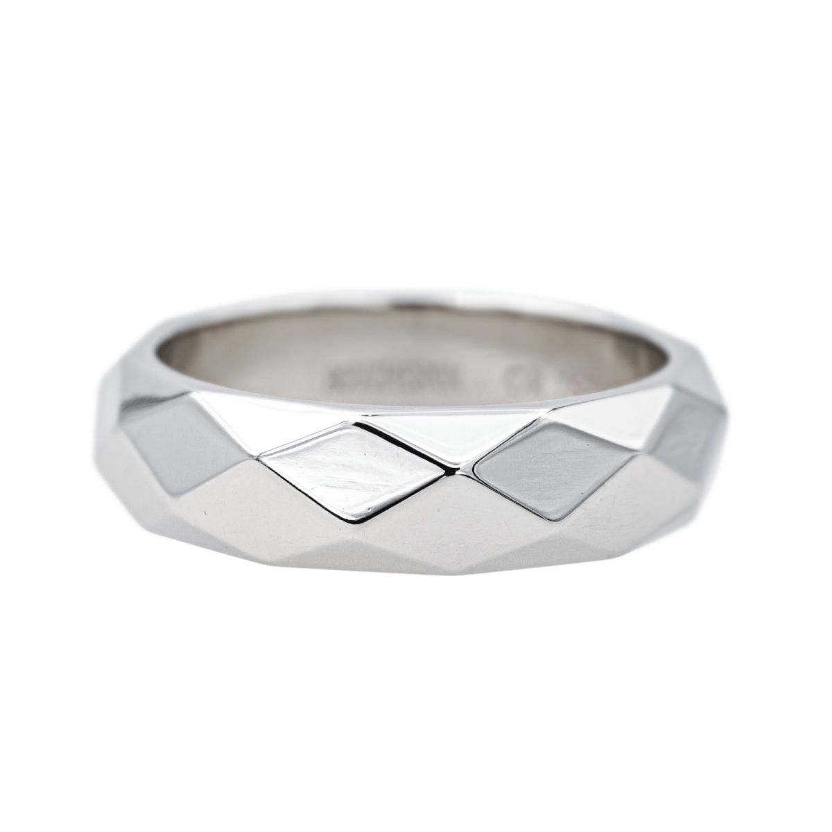 Bague Alliance BOUCHERON "Facettes" en or blanc - Castafiore