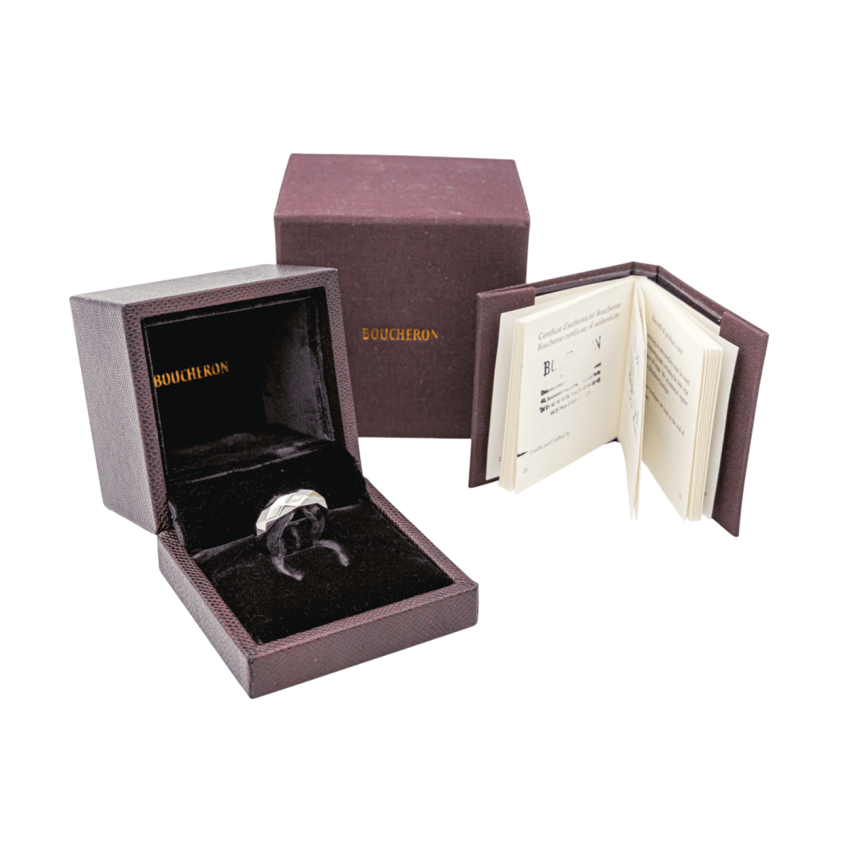 Bague Alliance BOUCHERON "Facettes" en or blanc - Castafiore