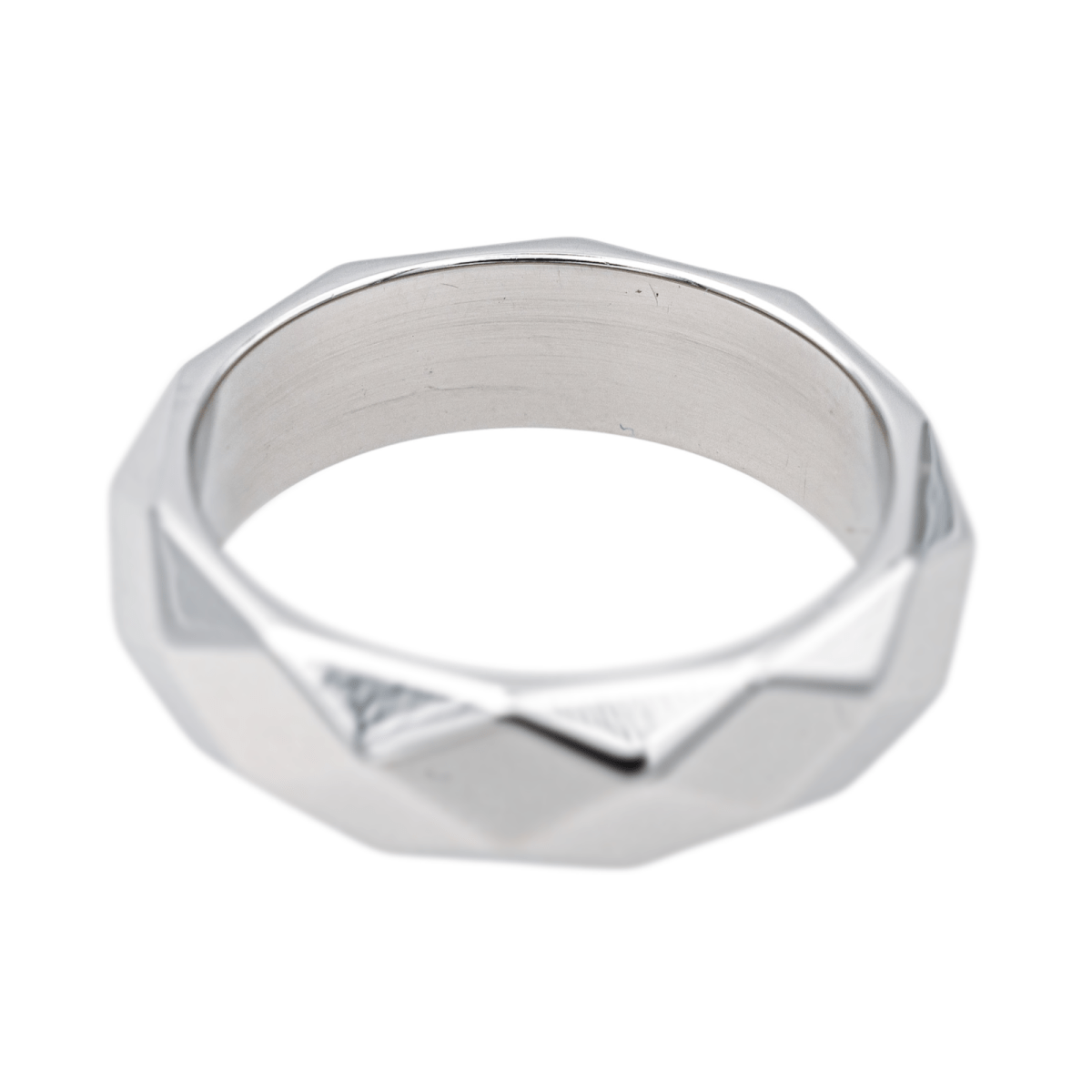Bague Alliance BOUCHERON "Facettes" en or blanc - Castafiore