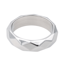 Bague Alliance BOUCHERON "Facettes" en or blanc - Castafiore