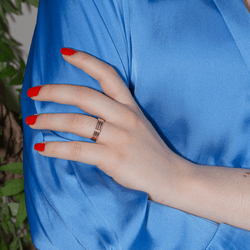 Bague Alliance BOUCHERON "Godron" en or rose - Castafiore