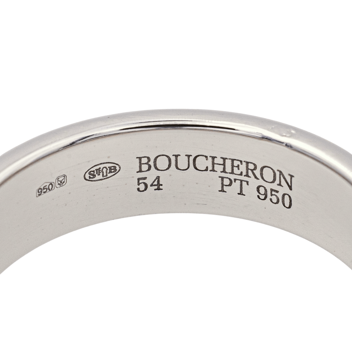 Bague Alliance BOUCHERON "Godron" en platine - Castafiore
