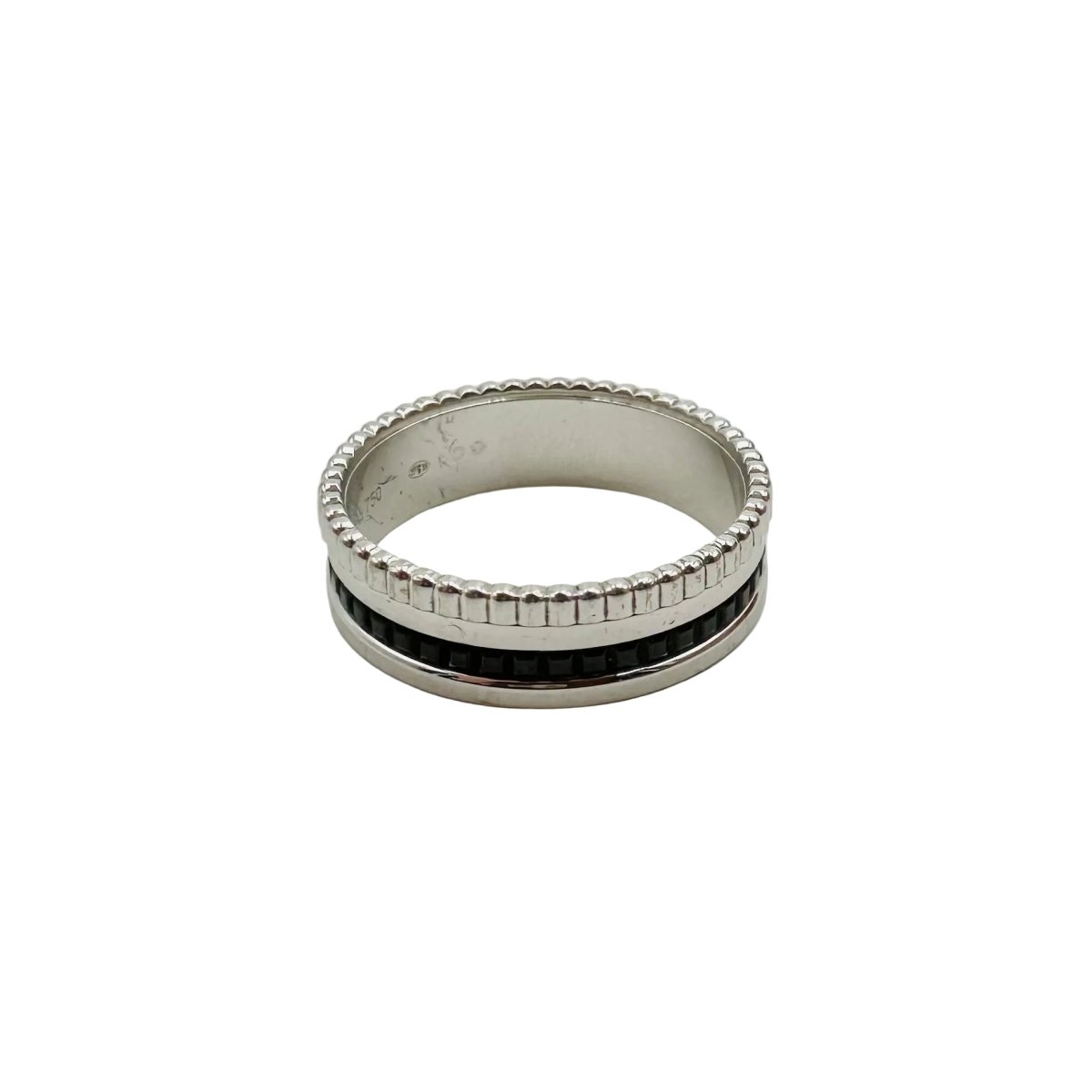 Bague Alliance BOUCHERON "Quatre Black Edition" en or blanc et PVD noir - Castafiore