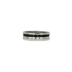 Bague Alliance BOUCHERON "Quatre Black Edition" en or blanc et PVD noir - Castafiore