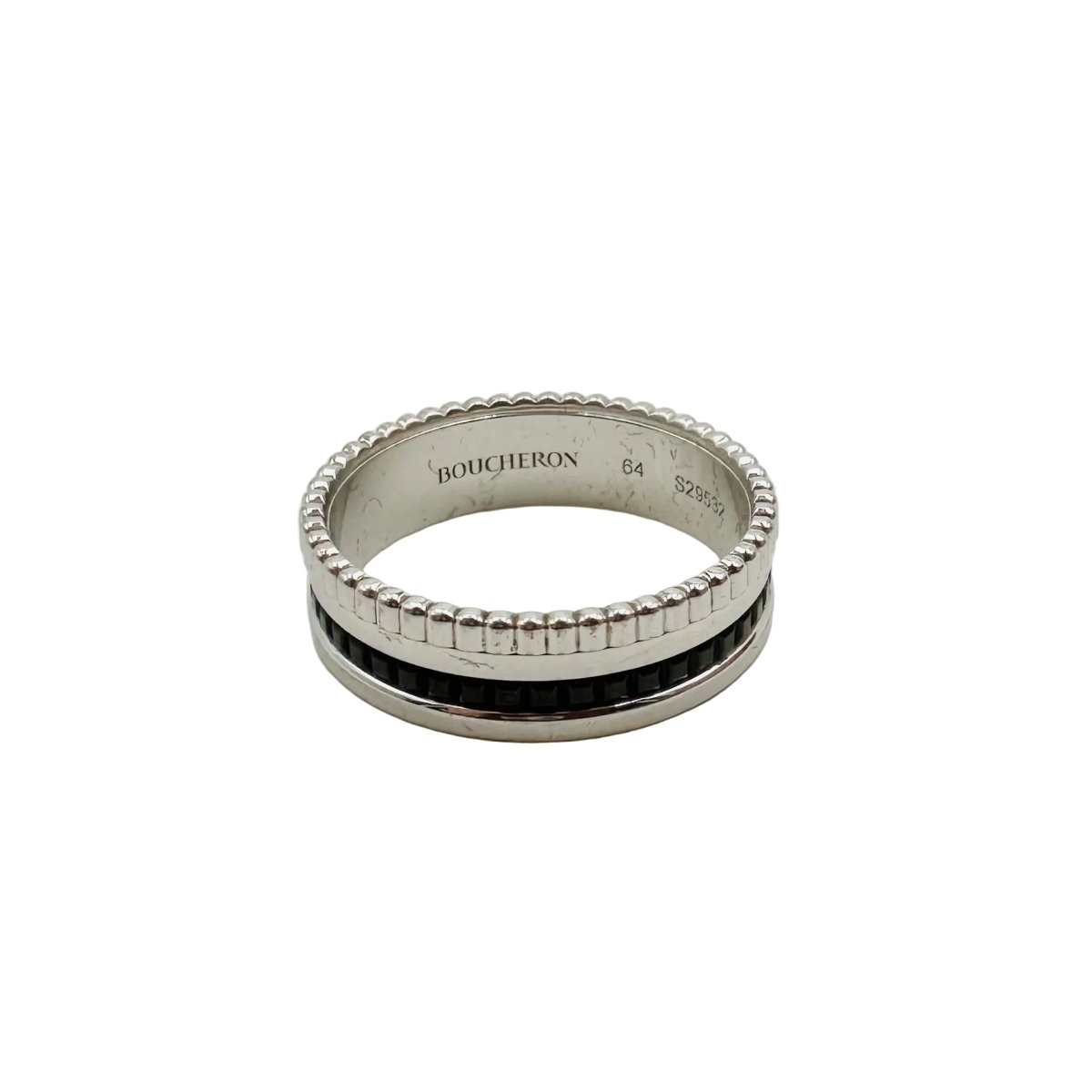 Bague Alliance BOUCHERON "Quatre Black Edition" en or blanc et PVD noir - Castafiore