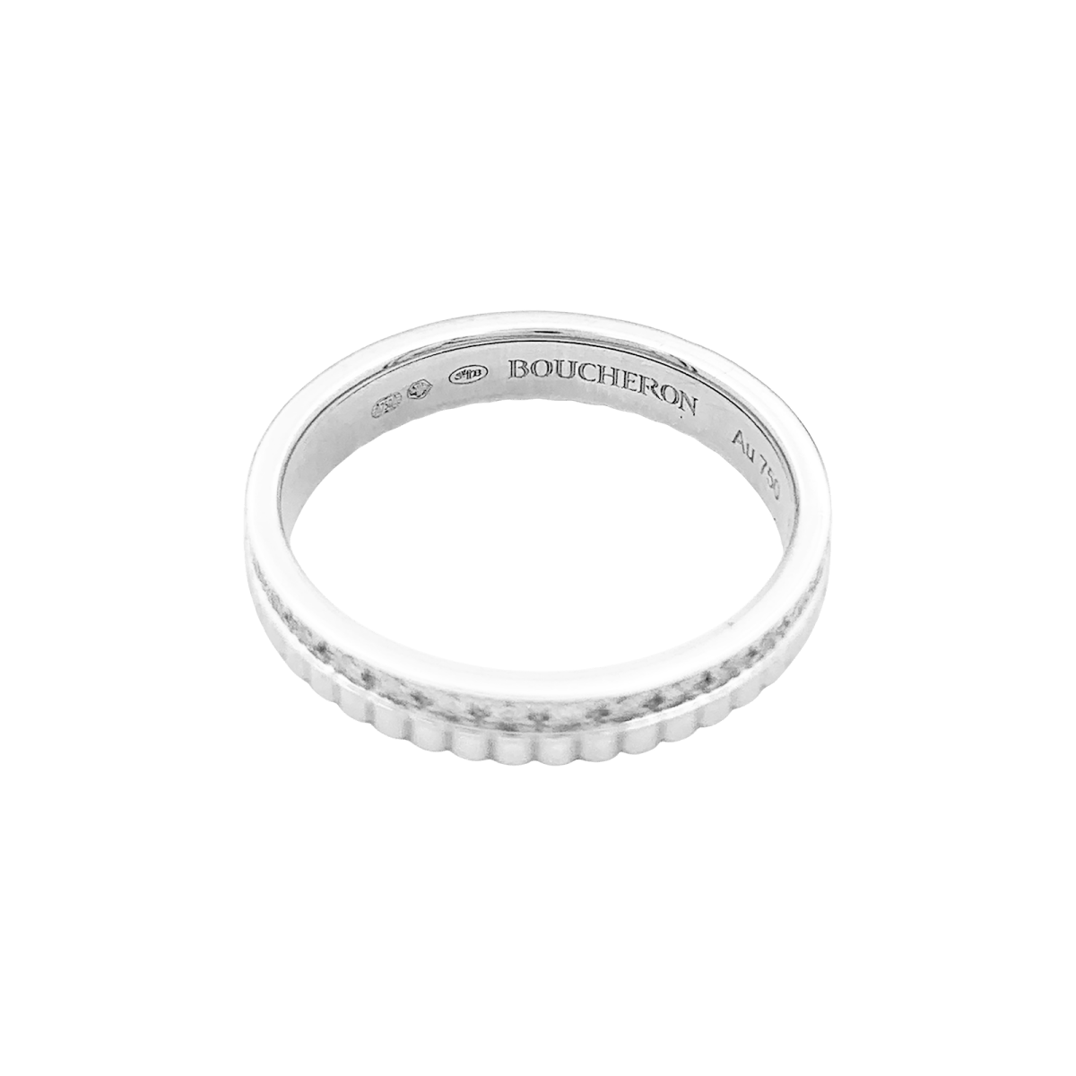 Bague Alliance BOUCHERON "Quatre Radiant Edition" en or blanc et diamants - Castafiore