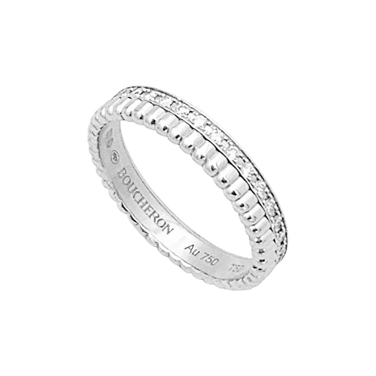Bague Alliance BOUCHERON "Quatre Radiant Edition" en or blanc et diamants - Castafiore