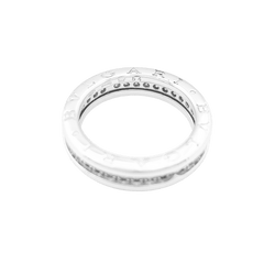 Bague Alliance BULGARI "B.Zero1" en or blanc et diamants - Castafiore