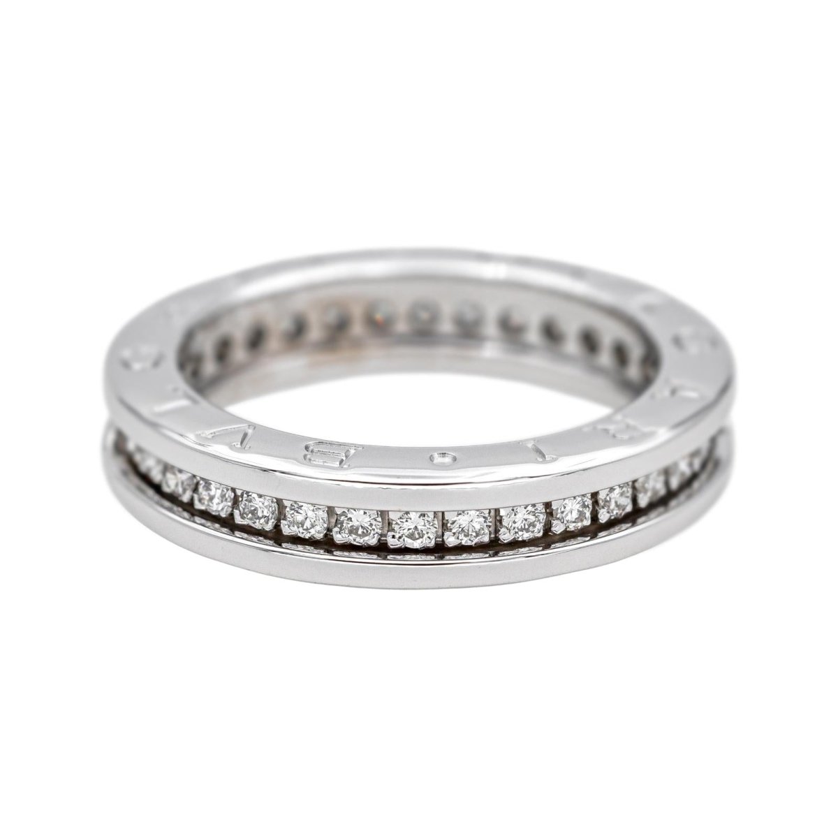 Bague Alliance BULGARI "B.zero1" en or blanc et diamants - Castafiore
